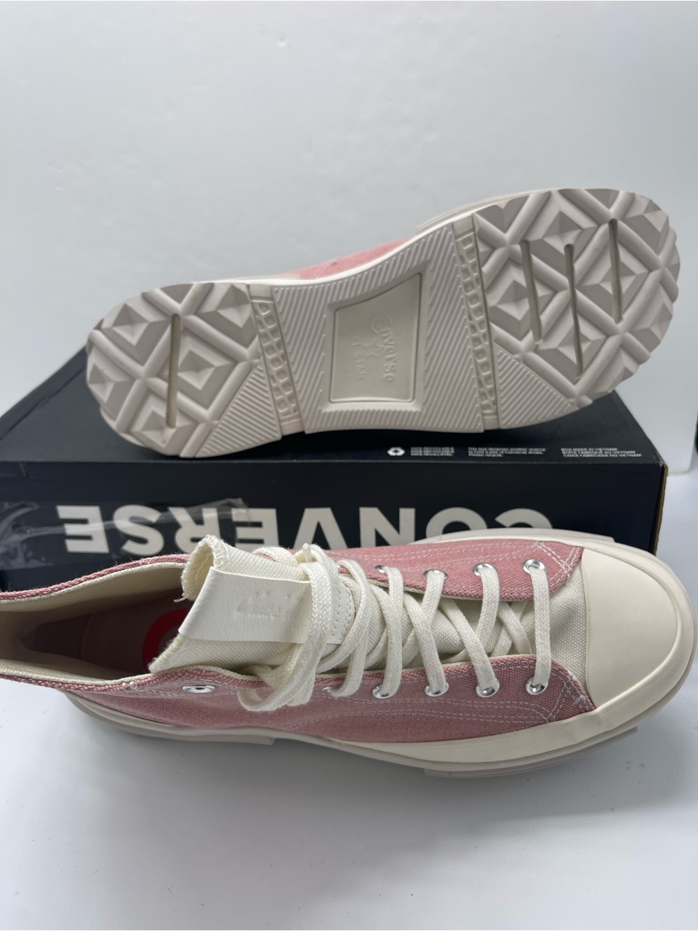 Converse Men RUN STAR LEGACY CX HI RUST PINK/PALE PUTTY/EGRET Platform Sneakers - Picture 3 of 16